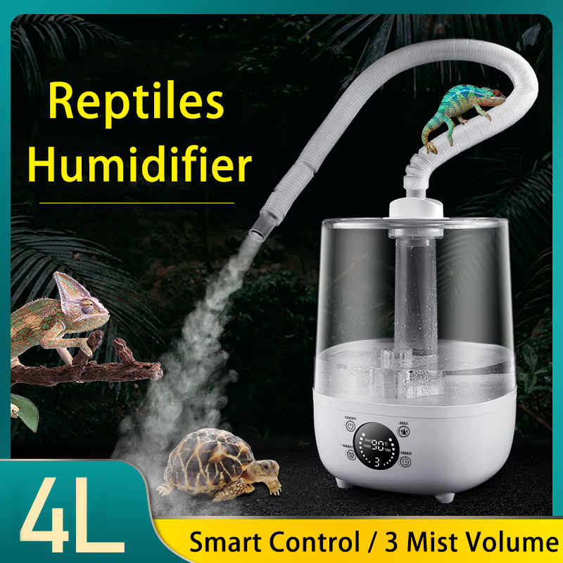 Terrarium Fogger Ultrasonic - 4L Reptilien-Terrarien-Luftbefeuchter, Nebelgerät mit Hygrostat und
