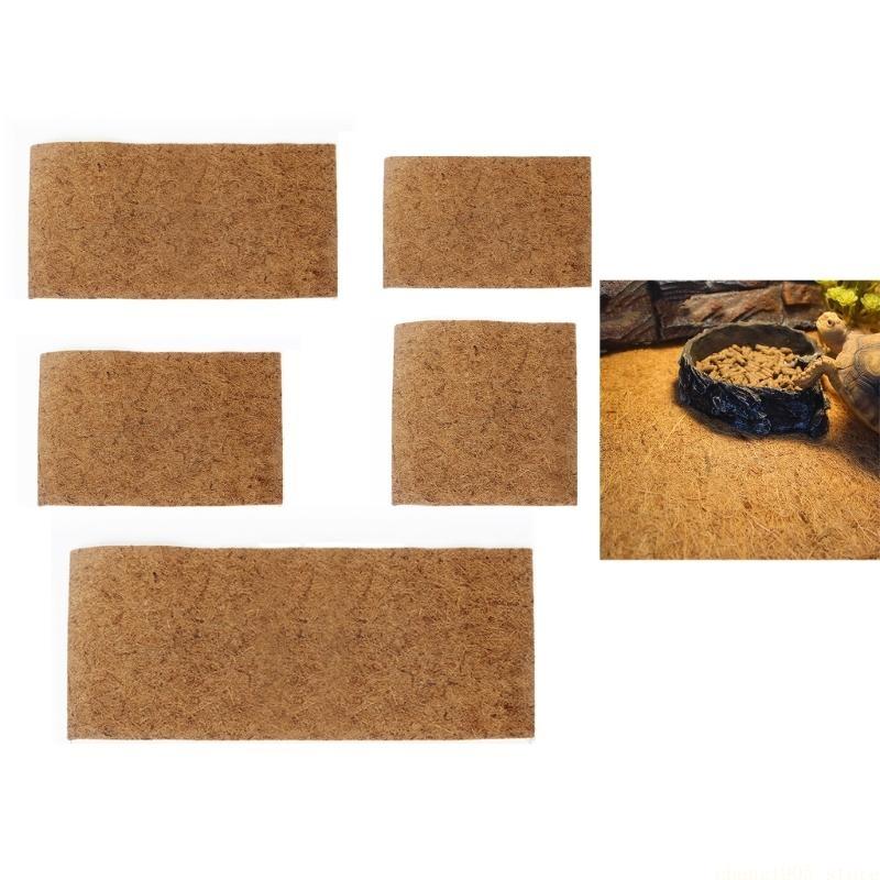 Substrate Coconut Fiber - QX2E Reptilien-Einstreumatte für Terrarien, wasserdichter Kokosfaser-Teppich,