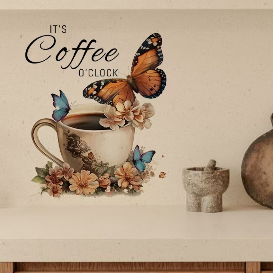 Pvc Panel Background - IT's Coffee O'Clock Kreative PVC-Aufkleber für