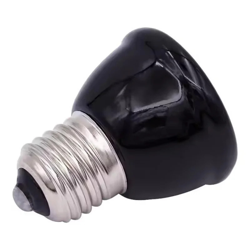 Ceramic Heat Emitter - 25/50/75/100W E27 Schwarze Infrarot-Keramik-Wärmelampe Reptilien-Heizlampe 220V