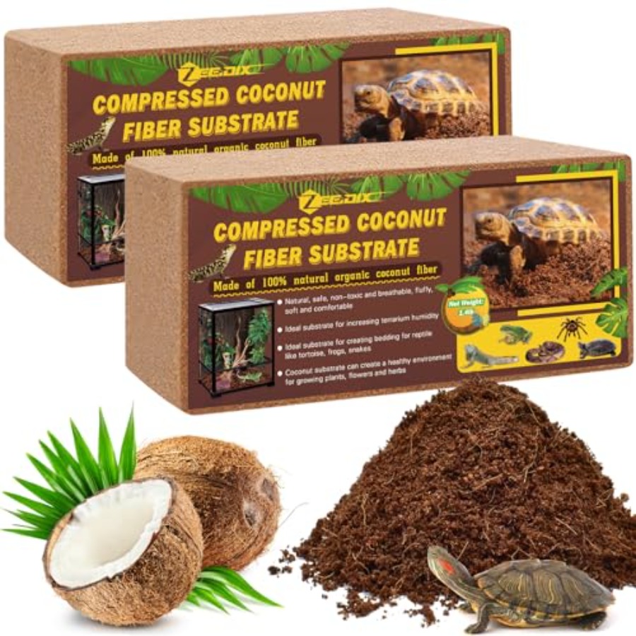 Substrate Coconut Fiber - 2er-Pack Kokosfaser-Substrat, 100% Organische Kokosnussfaser Kokosziegel