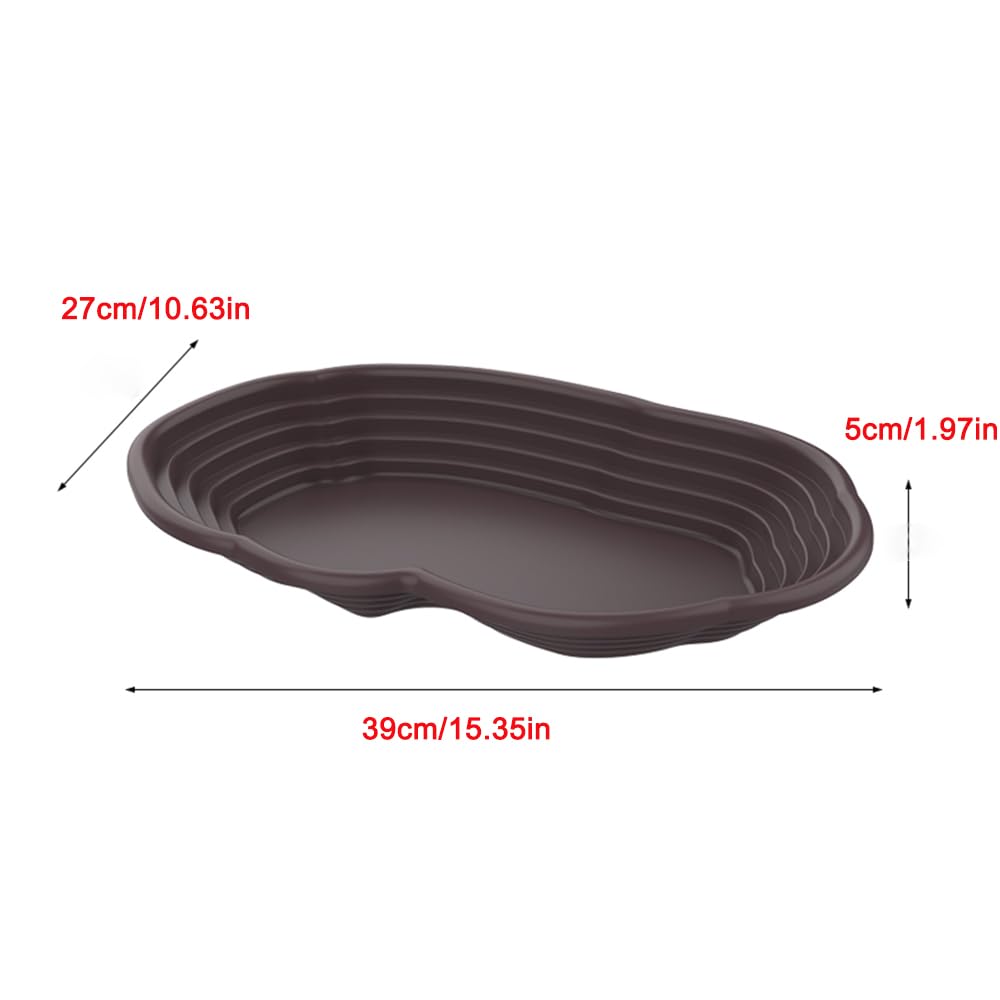 Water Dish Reptile - Reptilien-Badeschale, Amphibien-Lebensraum, Reptilien-Schildkröten-Futterspender, Wasser-Futternapf, Futternapf für