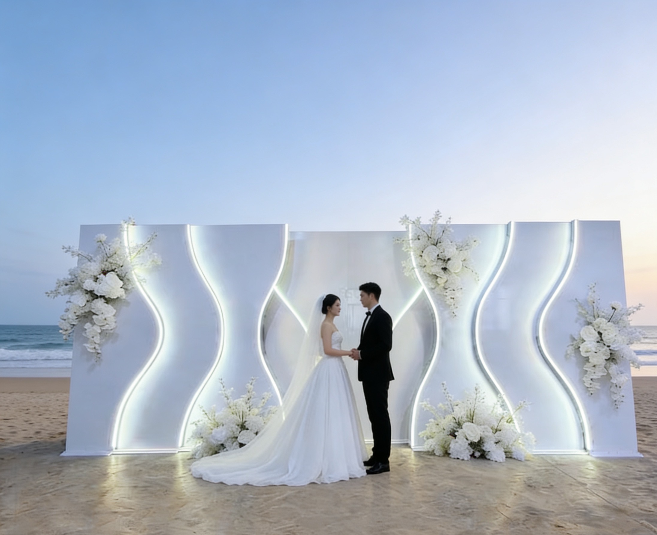Pvc Panel Background - FSDKX Neuer Stil Event-Bühnen-PVC-Hintergrund 3D Weißer