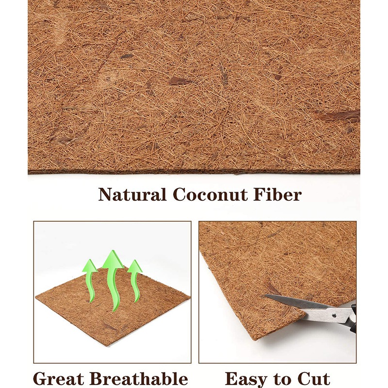 Substrate Coconut Fiber - HITL Natürliche Kokosfaser-Matte, Reptilien-Teppich, Terrarium-Substrat für