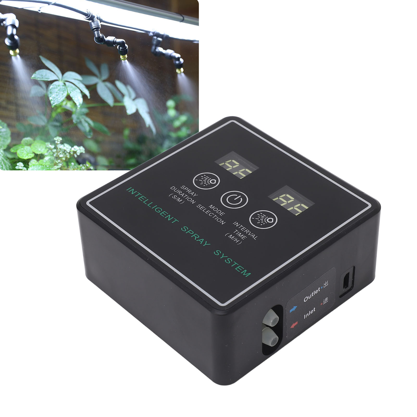 Misting Nozzle Reptile - Reptilien-Nebelgerät, intelligentes Sprühsystem, automatischer Timing-Luftbefeuchter, 360-Grad-verstellbare