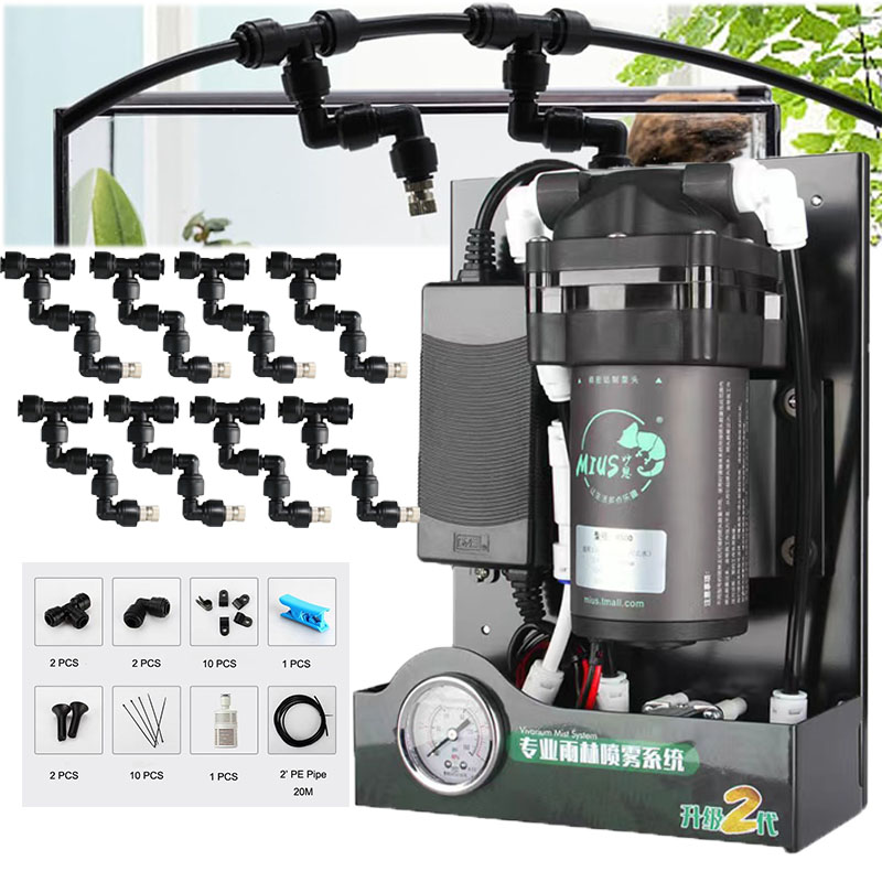 Misting Nozzle Reptile - Reptilien-Mister-Sprühsystem mit um 360° verstellbarer Pumpe