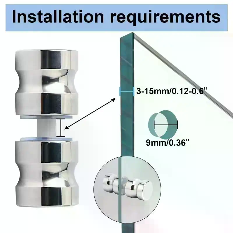 Stilvoller Duschglas-Türgriff, – Glass Door Hinge Bewertung und Preis