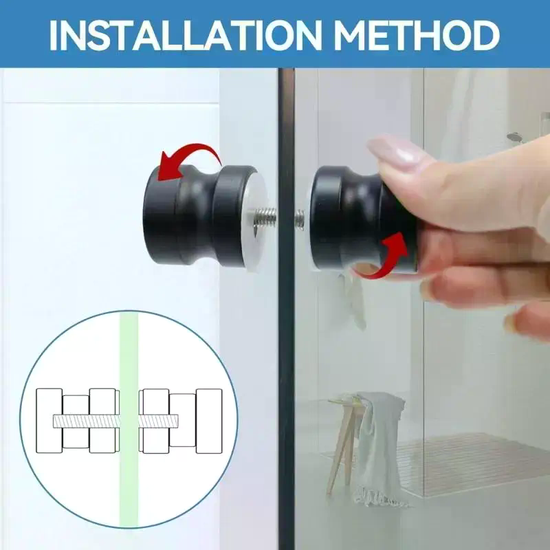 Stilvoller Duschglas-Türgriff, – Glass Door Hinge Bewertung und Preis