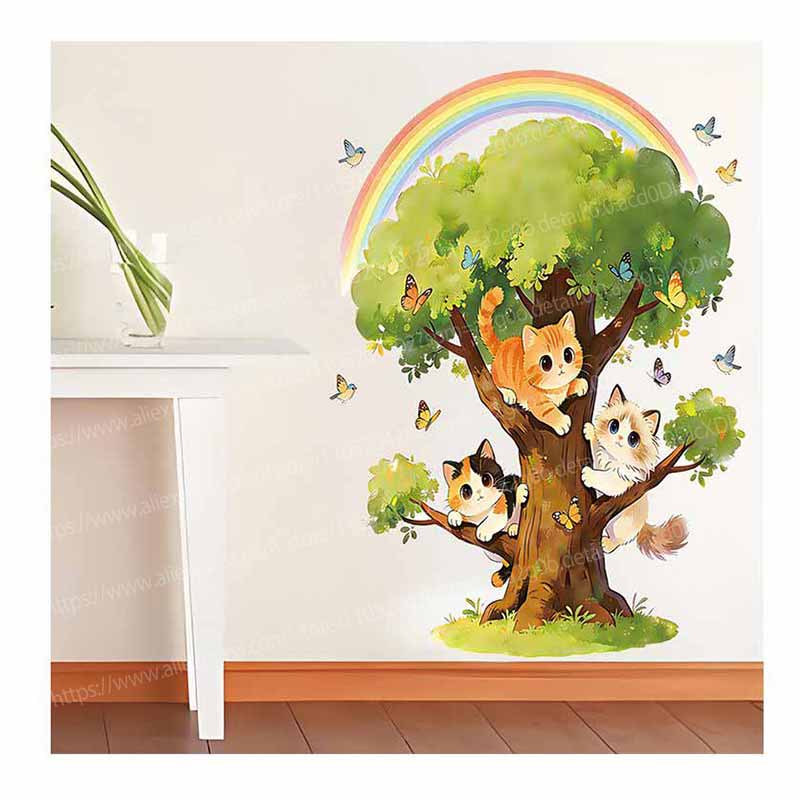 Cartoon 3 Katzen, wasserfeste  – Pvc Panel Background Bewertung und Preis