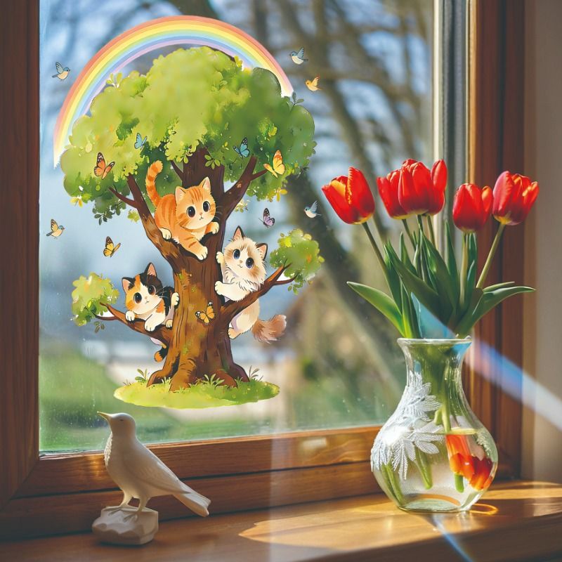 Cartoon 3 Katzen, wasserfeste  – Pvc Panel Background Bewertung und Preis